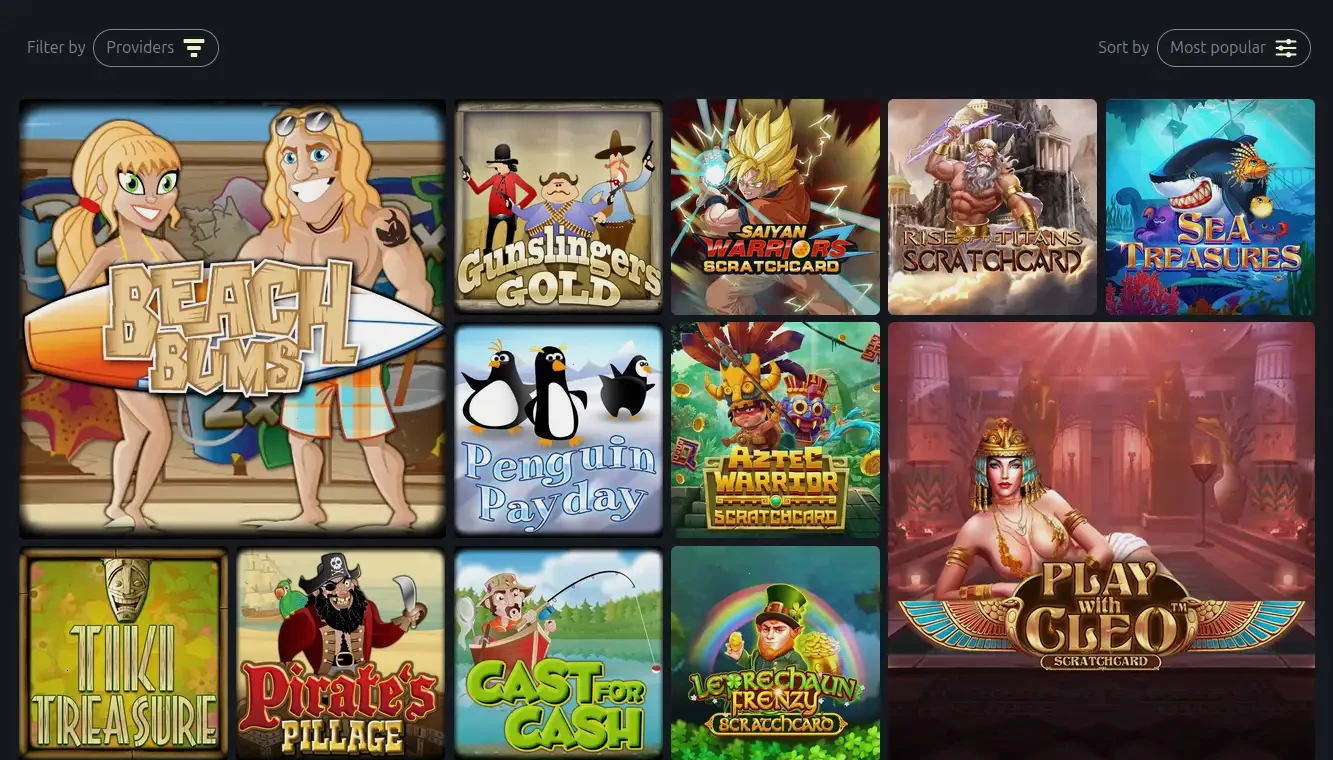 Interface mobile du casino Million avec slots et bonus affiché sur smartphone